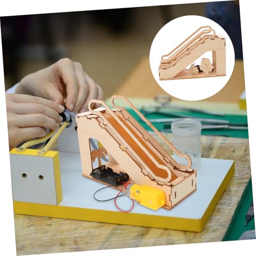 FRCOLOR Holz Rolltreppe Puzzles DIY Aufzug Spielzeug Modellbau Bastelset Pädagogisches Stem Montage Wissenschaftsexperiment Kit Für Junge Mädchen FRCOLOR Holz Rolltreppe Puzzles DIY Aufzug Spielzeug Modellbau Bastelset Pädagogisches Stem Montage Wissenschaftsexperiment Kit Für Junge Mädchen von FRCOLOR