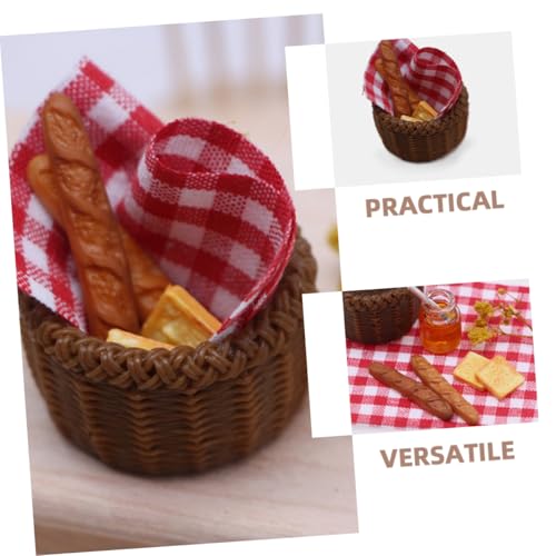 FRCOLOR Miniatur Frühstücksset Teilig mit Brotkorb Mini Honigglas Realistische Miniatur Dekoration für Puppenhaus Detailgetreues Miniaturbrot und Vielseitiges Deko Zubehör FRCOLOR Miniatur Frühstücksset Teilig mit Brotkorb Mini Honigglas Realistische Miniatur Dekoration für Puppenhaus Detailgetreues Miniaturbrot und Vielseitiges Deko Zubehör von FRCOLOR