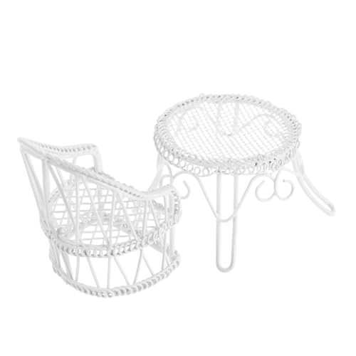 FRCOLOR Miniatur Gartenmöbel Set Miniatur Tisch und Hocker Set für Puppenhaus Dekoration Vielseitig als Mini Arbeitsplatz oder Dekoration Einfach zu Reinigen FRCOLOR Miniatur Gartenmöbel Set Miniatur Tisch und Hocker Set für Puppenhaus Dekoration Vielseitig als Mini Arbeitsplatz oder Dekoration Einfach zu Reinigen von FRCOLOR