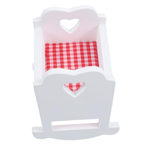 FRCOLOR Miniatur Holz Babybett Weiß Mini Haus Bett Dekoration Handgefertigte Puppenhaus Kinderwiege Kompaktes Kinderbett Ornament für Puppenhaus Zubehör FRCOLOR Miniatur Holz Babybett Weiß Mini Haus Bett Dekoration Handgefertigte Puppenhaus Kinderwiege Kompaktes Kinderbett Ornament für Puppenhaus Zubehör von FRCOLOR