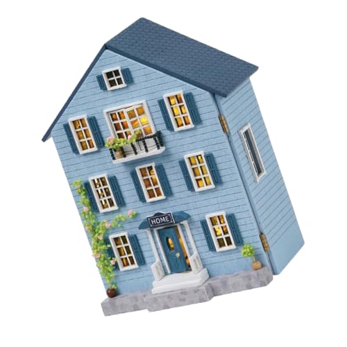 FRCOLOR Miniatur Holz Haus Bausatz mit Möbeln Stabiles DIY Miniaturhaus Modellbausatz für Jugendliche Kreative Weihnachtsdeko für Tisch und Dorfgestaltung FRCOLOR Miniatur Holz Haus Bausatz mit Möbeln Stabiles DIY Miniaturhaus Modellbausatz für Jugendliche Kreative Weihnachtsdeko für Tisch und Dorfgestaltung von FRCOLOR