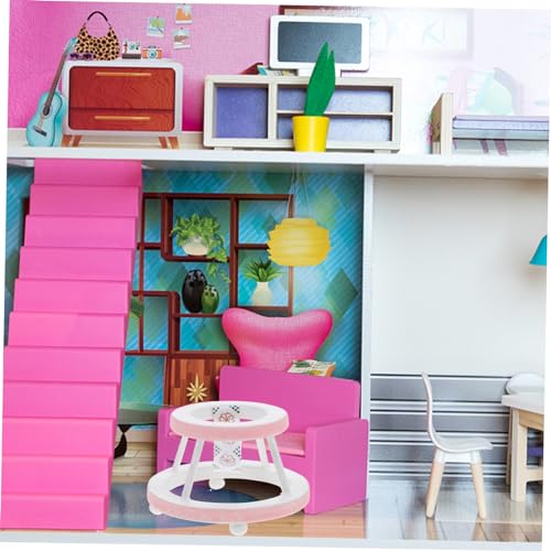 FRCOLOR Miniatur Holz Lauflernhilfe Puppenhaus Möbel Holzspielzeug Dekoration Rosa Langlebig Leicht Rustikal Glatt für Puppenhäuser Mikro Landschaften Zubehör FRCOLOR Miniatur Holz Lauflernhilfe Puppenhaus Möbel Holzspielzeug Dekoration Rosa Langlebig Leicht Rustikal Glatt für Puppenhäuser Mikro Landschaften Zubehör von FRCOLOR