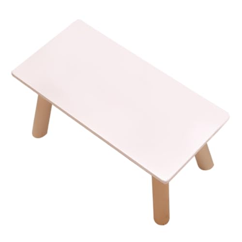 FRCOLOR Miniatur Holzbeistelltisch für Puppenhaus Handgefertigte Miniaturmöbel Langlebiges Holzmodell DIY Zubehör für Puppenhausdekoration Kleines Wohnzubehör für Miniaturhäuser von FRCOLOR