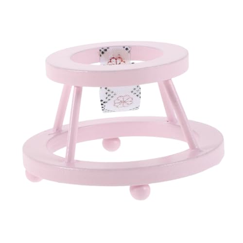 FRCOLOR Miniatur Holzlauflerner Puppenhaus Möbel Walker Stuhl Realistisches Robustes Kinderzimmer Modellspielzeug für Puppenhaus Zubehör Rosa FRCOLOR Miniatur Holzlauflerner Puppenhaus Möbel Walker Stuhl Realistisches Robustes Kinderzimmer Modellspielzeug für Puppenhaus Zubehör Rosa von FRCOLOR