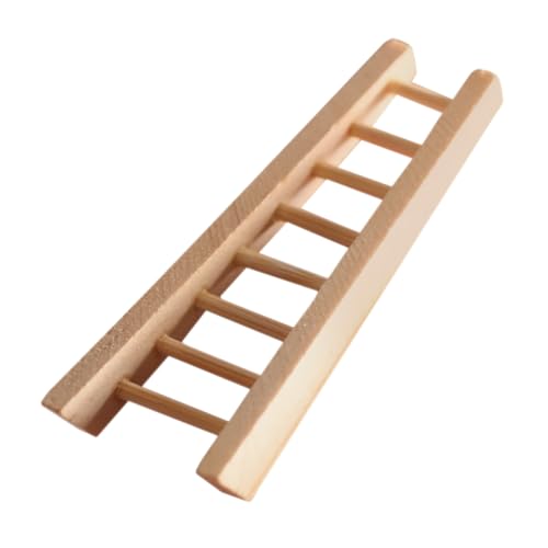 FRCOLOR Miniatur Holzleiter für Puppenhaus Unlackierte Vielseitige DIY Dekoration für Garten und Miniatur Terrarien für Kreative Spielszene und Puppenhaus Zubehör von FRCOLOR