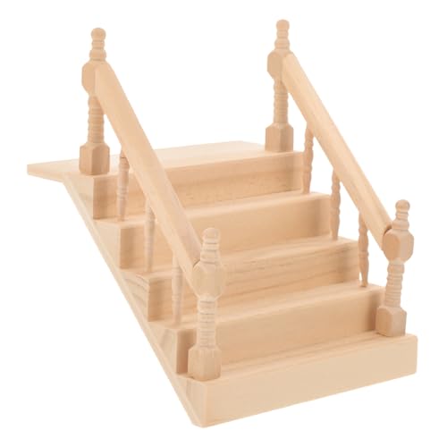 FRCOLOR Miniatur Holztreppe mit Glatter Oberfläche Unbemalt Stabiles Puppenhaus Zubehör Realistisches Miniatur Möbelstück für Spielhaus Dekoration für Wohn und Restaurant Szenerien FRCOLOR Miniatur Holztreppe mit Glatter Oberfläche Unbemalt Stabiles Puppenhaus Zubehör Realistisches Miniatur Möbelstück für Spielhaus Dekoration für Wohn und Restaurant Szenerien von FRCOLOR
