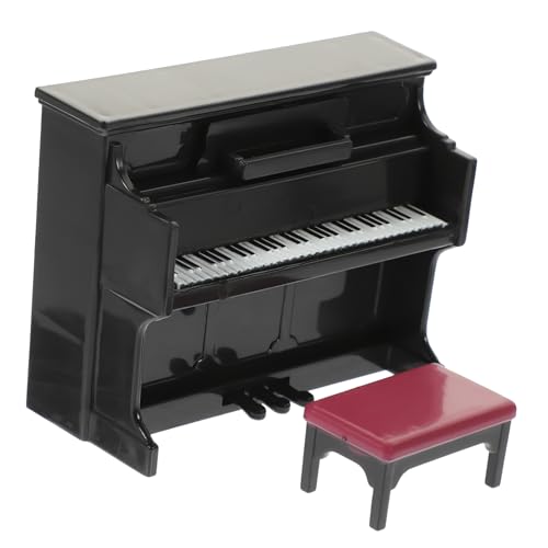 FRCOLOR Miniatur Klavier Modell Puppenhaus Zubehör Mini Upright Piano mit Hocker und Notenständer Kunststoff Mini für DIY Puppenmöbel und Dekoration Kreatives FRCOLOR Miniatur Klavier Modell Puppenhaus Zubehör Mini Upright Piano mit Hocker und Notenständer Kunststoff Mini für DIY Puppenmöbel und Dekoration Kreatives von FRCOLOR