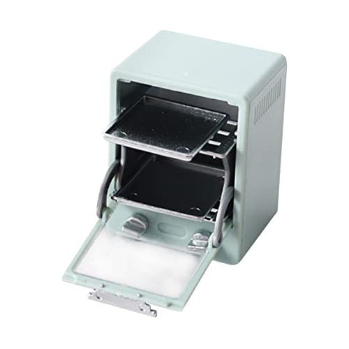 FRCOLOR Miniatur Küchenofen Modell Blau Realistische Puppenhaus Mikrowelle Kindersicherer Backofen Pädagogisches Miniaturmöbel für Kreative Rollenspiele Handliches Lernspielzeug von FRCOLOR