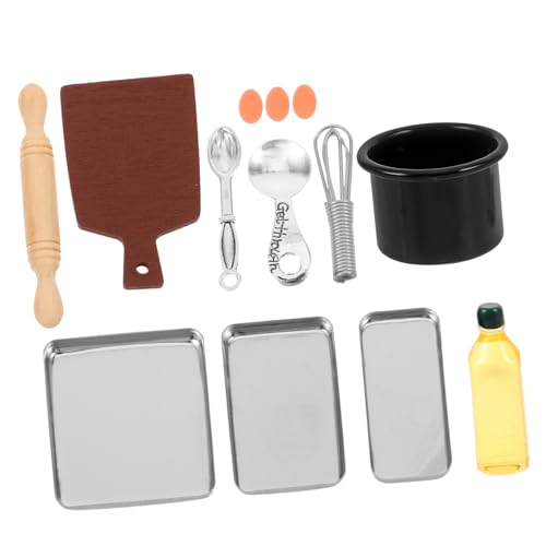 FRCOLOR Miniatur Küchenutensilien Bunte Mini Backzubehör Puppenhaus Deko Stabile Miniatur Eiermixer und Küchenwerkzeuge Langlebige Miniaturküche für Kinderküche und Puppenhaus Kreative von FRCOLOR