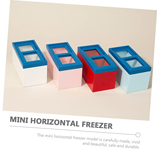 FRCOLOR Miniatur Kühlschrank Modell Weiß Mini Gefrierschrank Dekoration Puppenhaus Zubehör Langlebig Einfach zu Platzieren für Mini Haus und Kinderzimmer von FRCOLOR