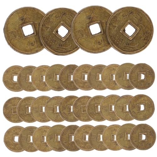 FRCOLOR Miniatur Kupfermünzen Teiliges aus Leichtem Glattem Legierungs Material Dekoratives Puppenhaus Zubehör für Realistische Mini Haus Szenengestaltung und Rollenspiel Requisiten von FRCOLOR