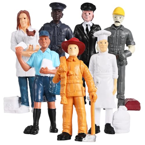 FRCOLOR Miniatur Menschen Figuren Handbemalte Realistische Maßstab Modelle für Puppenhaus und Sandtisch Vielseitige Deko für Spiel und Bildung Detailreiche Figuren für Miniatur Szenen von FRCOLOR