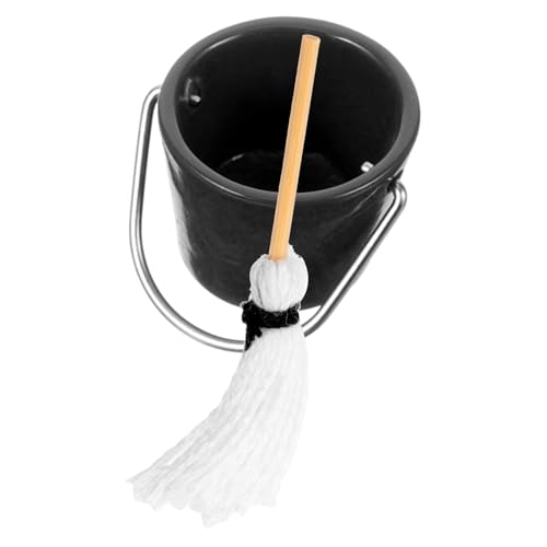 FRCOLOR Miniatur Mop Eimer Teilig Realistische Puppenhaus Dekoration aus Kreative Wasserbehälter für Erwachsene Handgefertigt Detailgetreu Klein von FRCOLOR