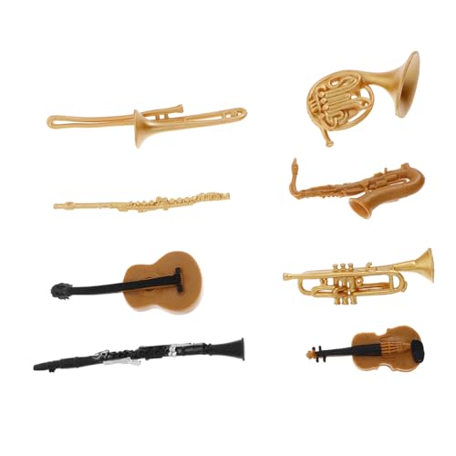 FRCOLOR Miniatur Musikinstrumenten Set mit Trompete Saxophon Violine und Gitarre Detailgetreue Mini Modelle für Puppenhaus Dekoration Vielseitig Einsetzbar als Sammlerstücke und für FRCOLOR Miniatur Musikinstrumenten Set mit Trompete Saxophon Violine und Gitarre Detailgetreue Mini Modelle für Puppenhaus Dekoration Vielseitig Einsetzbar als Sammlerstücke und für von FRCOLOR