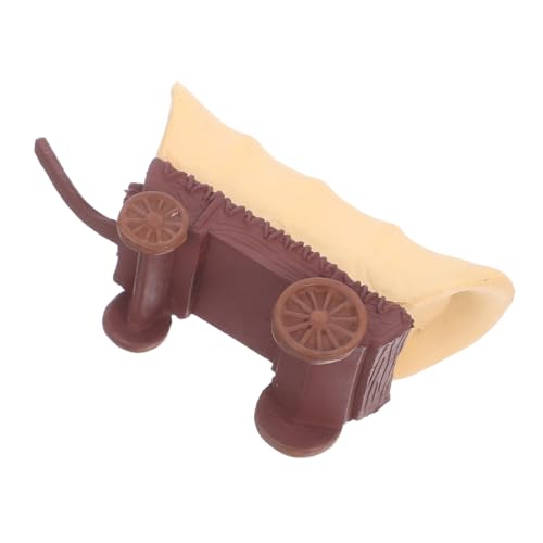 FRCOLOR Miniatur Pferdewagen Modell mit Rädern Detailreiche Miniatur Dekoration für Puppenhaus und Garten Vintage Kutsche Ornament Handgefertigt Passend für Feengarten und Fotografie von FRCOLOR