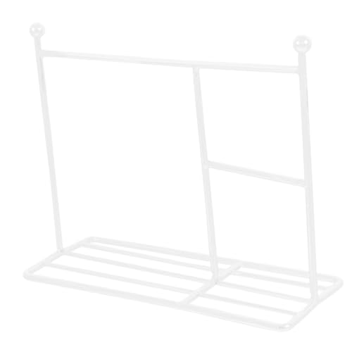 FRCOLOR Miniatur Puppen Kleiderständer Weiß Stabiles Vielseitiger Doll Garment Rack als Puppenhaus Zubehör für Puppenkleidung und Haustierbekleidung Display von FRCOLOR