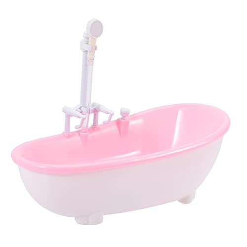 FRCOLOR Miniatur Puppenbadewanne Elektrisch mit Wasserspray Langlebiges Badespielzeug für Kreatives Rollenspiel Zubehör Kleines Robustes Puppen Accessoire für Fantasievolles von FRCOLOR
