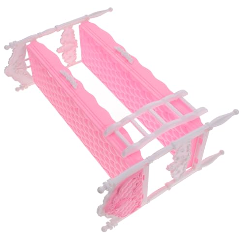 FRCOLOR Miniatur Puppenhaus Möbel Doppelstockbett Mini Bett Modell Kinderzimmer Zubehör Rosa für Puppenhaus Dekoration und DIY FRCOLOR Miniatur Puppenhaus Möbel Doppelstockbett Mini Bett Modell Kinderzimmer Zubehör Rosa für Puppenhaus Dekoration und DIY von FRCOLOR