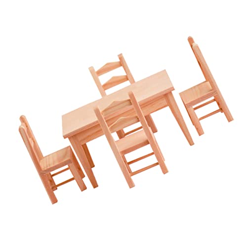 FRCOLOR Miniatur Puppenhaus Möbel Set Maßstab Tisch Stühle Modell Verarbeitung Glatte Oberfläche für DIY Puppenhaus Wohnzimmerdekoration FRCOLOR Miniatur Puppenhaus Möbel Set Maßstab Tisch Stühle Modell Verarbeitung Glatte Oberfläche für DIY Puppenhaus Wohnzimmerdekoration von FRCOLOR