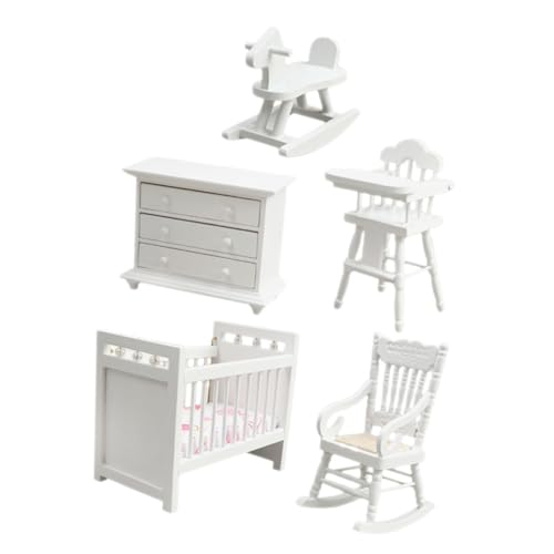 FRCOLOR Miniatur Puppenhaus Möbel Weiß Stabiles Miniaturmöbel Zubehör für Spielzimmer Dekoration Detailreich für Puppenhaus Schlafzimmer und Gestaltung FRCOLOR Miniatur Puppenhaus Möbel Weiß Stabiles Miniaturmöbel Zubehör für Spielzimmer Dekoration Detailreich für Puppenhaus Schlafzimmer und Gestaltung von FRCOLOR