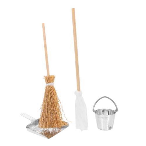 FRCOLOR Miniatur Puppenhaus Reinigungsset Teilig mit Besen Mop Kehrschaufel und Eimer Farbenfrohe Detailreiche Miniaturen für Mikrolandschaft und Puppendeko Lebensechte Handarbeitsmodelle FRCOLOR Miniatur Puppenhaus Reinigungsset Teilig mit Besen Mop Kehrschaufel und Eimer Farbenfrohe Detailreiche Miniaturen für Mikrolandschaft und Puppendeko Lebensechte Handarbeitsmodelle von FRCOLOR