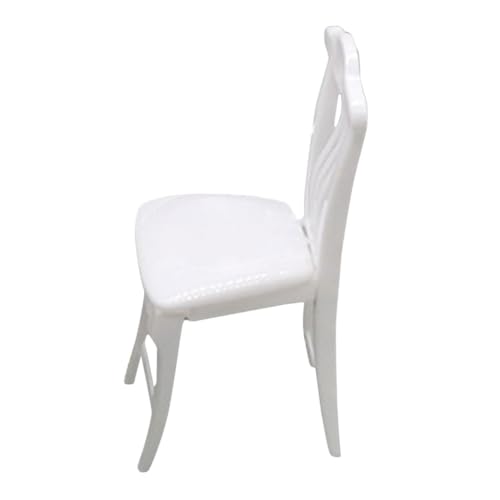 FRCOLOR Miniatur Puppenhaus Stuhl Kunststoff Modell Möbel Zubehör für Miniaturlandschaft Realistische Miniaturmöbel für Puppenhaus Szenen und Bastelbedarf von FRCOLOR