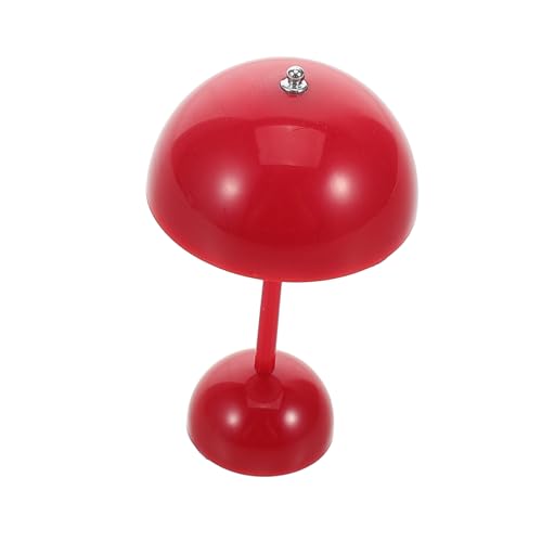 FRCOLOR Miniatur Puppenhaus Tischlampe Vintage Stil Mini LED Lampe Rote Miniaturleuchte für Puppenhaus Dekoration Ohne Batterie von FRCOLOR