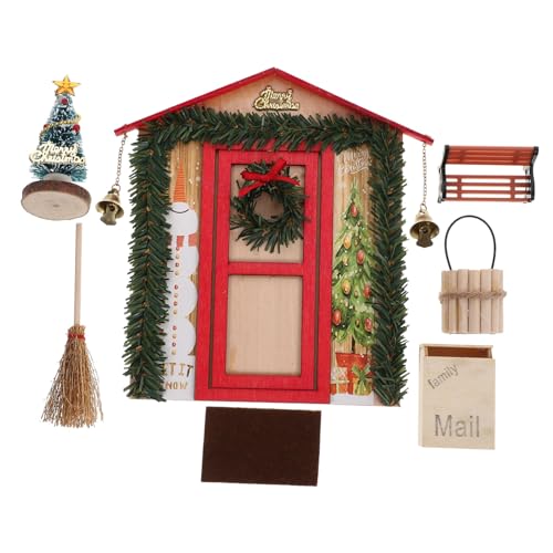 FRCOLOR Miniatur Puppenhaus Tür Weihnachtsdekoration aus Holz Detailgetreue Tragbare Miniatur Figur Festliche DIY Szene für Puppenhaus Zubehör Geeignet für Mädchen und Bastelfans FRCOLOR Miniatur Puppenhaus Tür Weihnachtsdekoration aus Holz Detailgetreue Tragbare Miniatur Figur Festliche DIY Szene für Puppenhaus Zubehör Geeignet für Mädchen und Bastelfans von FRCOLOR