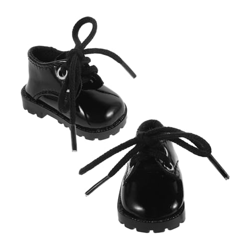FRCOLOR Miniatur Puppenschuhe aus Glänzendem Material Passend für Baumwollpuppen Langlebig und Bequem Kleine Hausschuh Accessoires für Puppenhaus von FRCOLOR
