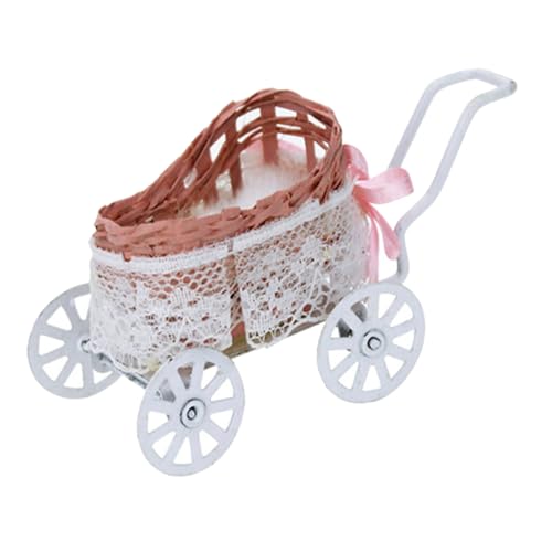 FRCOLOR Miniatur Puppenwagen Miniaturmöbel Kleines Puppenhaus Zubehör Realistisch Gestalteter Mini Kinderwagen für Mädchen Puppenhaus Dekoration FRCOLOR Miniatur Puppenwagen Miniaturmöbel Kleines Puppenhaus Zubehör Realistisch Gestalteter Mini Kinderwagen für Mädchen Puppenhaus Dekoration von FRCOLOR
