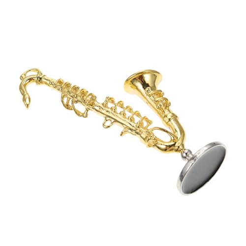 FRCOLOR Miniatur Saxophon Modell aus Musikinstrument für Puppenhaus Dekoration Lebensecht und Sicher für Fotografie und Sammler für Musikliebhaber FRCOLOR Miniatur Saxophon Modell aus Musikinstrument für Puppenhaus Dekoration Lebensecht und Sicher für Fotografie und Sammler für Musikliebhaber von FRCOLOR