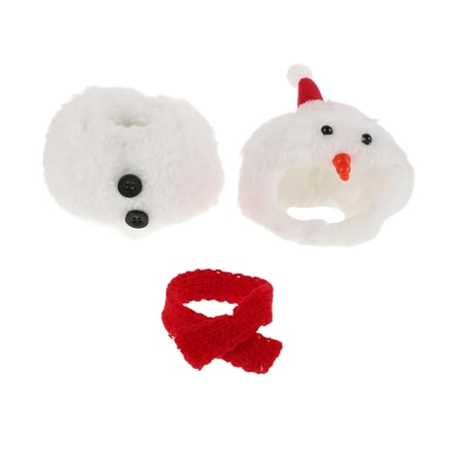 FRCOLOR Schneemann-zubehör Miniaturen Zum Basteln Mit Mütze Und Schal Für Puppen Weihnachtspuppen-Outfit Kleine Kleidung Zum Basteln Austauschbare von FRCOLOR