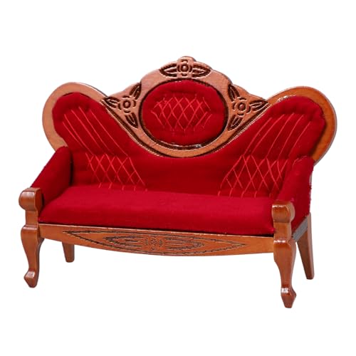 FRCOLOR Miniatur Sofa Modell für DIY Puppenhaus Braunes Mini Sofa für Mini Haus Zubehör für Kreative Gestaltung und Realistische Details FRCOLOR Miniatur Sofa Modell für DIY Puppenhaus Braunes Mini Sofa für Mini Haus Zubehör für Kreative Gestaltung und Realistische Details von FRCOLOR