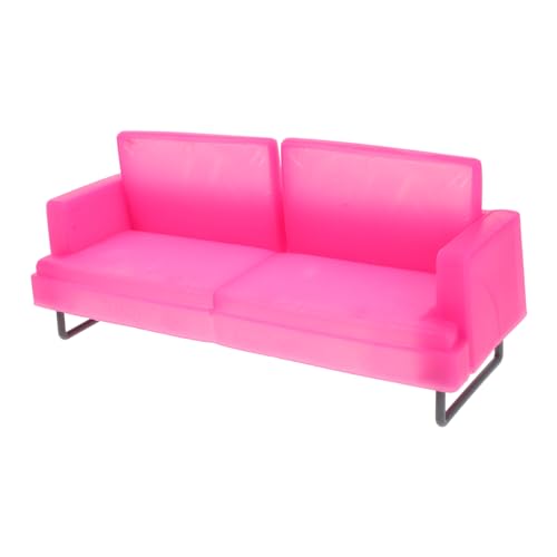 FRCOLOR Miniatur Sofa für Puppenhaus Luxuriöse Rosa Couch Vintage Puppenmöbel Leichtes Design für Kreative Zubehör für Prinzessinnen Puppenhäuser FRCOLOR Miniatur Sofa für Puppenhaus Luxuriöse Rosa Couch Vintage Puppenmöbel Leichtes Design für Kreative Zubehör für Prinzessinnen Puppenhäuser von FRCOLOR