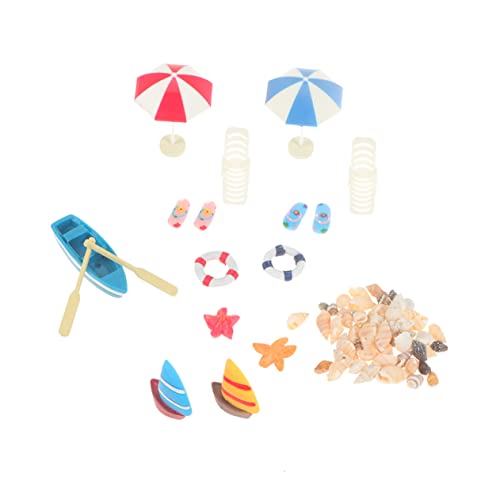 FRCOLOR Miniatur Stranddeko Teilig für Miniatur Sandbox und Puppenhaus aus Resin Geeignet als für Basteln und Dekorieren von FRCOLOR