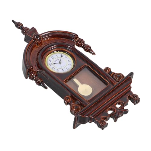 FRCOLOR Miniatur Wanduhr Vintage Stil Miniatur Uhr Puppenhaus Zubehör Retro Dekoration für Wohnzimmer Puppenhaus Szenen von FRCOLOR