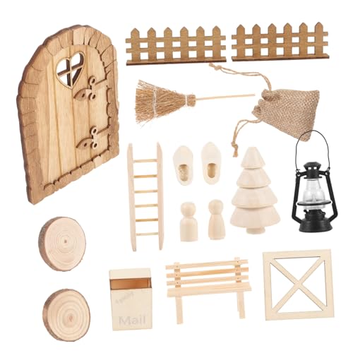 FRCOLOR Miniatur Weihnachts-dekor DIY Miniaturmöbel Modell Weihnachtsfigur Miniaturhaus Zubehör für Puppenhaus Basteln Geschenkidee für Erwachsene von FRCOLOR