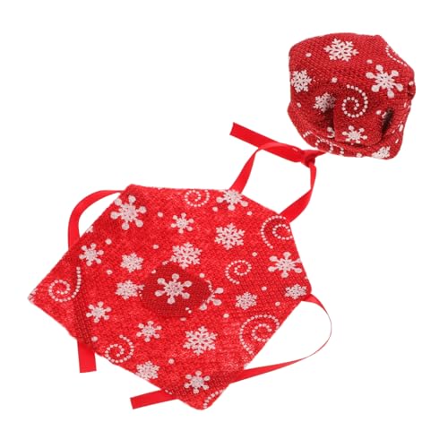 FRCOLOR Miniatur Weihnachtsdeko mit Puppen Kochschürze und Chef Hut Detailreiches Puppenhaus Zubehör für Festliche Küchen Szenen Rot Weißes Schneeflockenmuster für Weihnachtsdekor FRCOLOR Miniatur Weihnachtsdeko mit Puppen Kochschürze und Chef Hut Detailreiches Puppenhaus Zubehör für Festliche Küchen Szenen Rot Weißes Schneeflockenmuster für Weihnachtsdekor von FRCOLOR