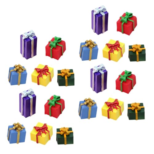 FRCOLOR Miniatur-Weihnachtsdekoration, Kunstharz, Mini-Geschenkbox, Puppenhaus-Dekoration, kleine Weihnachtsfiguren für Feiertage, Baumdekoration, Basteln, Geschenk, 40 Stück FRCOLOR Miniatur-Weihnachtsdekoration, Kunstharz, Mini-Geschenkbox, Puppenhaus-Dekoration, kleine Weihnachtsfiguren für Feiertage, Baumdekoration, Basteln, Geschenk, 40 Stück von FRCOLOR