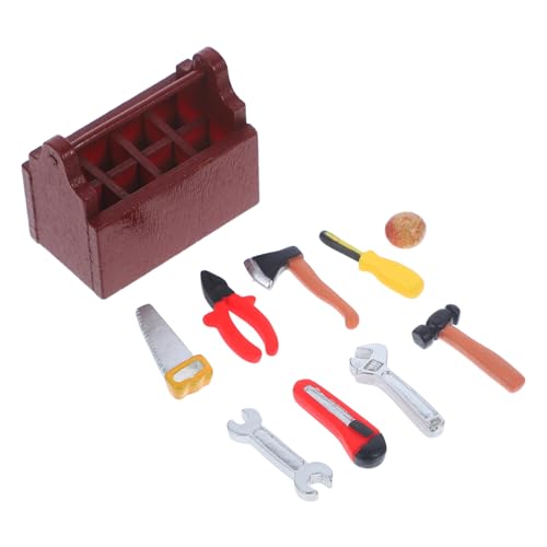 FRCOLOR Miniatur Werkzeugsatz für Puppenhaus Dekorationsset mit Werkzeugkoffer Kreative Mini Tools Harz für Miniaturmodelle für Freunde FRCOLOR Miniatur Werkzeugsatz für Puppenhaus Dekorationsset mit Werkzeugkoffer Kreative Mini Tools Harz für Miniaturmodelle für Freunde von FRCOLOR