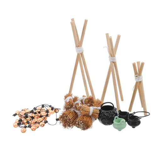 FRCOLOR Miniatur mit Holzgestell und Kessel Stabiles Puppenhaus Zubehör Detailgetreue Outdoor Bonfire Dekoration für Halloween und Miniatur Szenen FRCOLOR Miniatur mit Holzgestell und Kessel Stabiles Puppenhaus Zubehör Detailgetreue Outdoor Bonfire Dekoration für Halloween und Miniatur Szenen von FRCOLOR