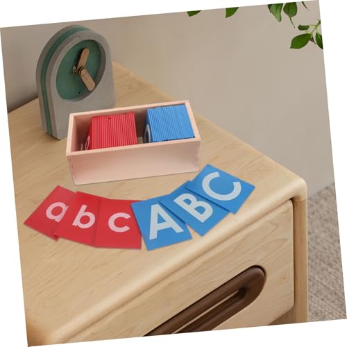 FRCOLOR Montessori Alphabet Sandpapier Buchstaben Brett aus Holz Pädagogisches Lernwerkzeug für Geeignet für Montessori Klassenzimmer und Heimgebrauch Fördert Sprachentwicklung und von FRCOLOR