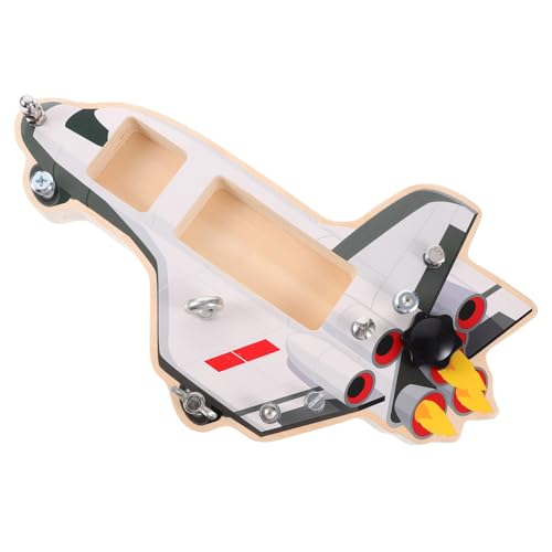 FRCOLOR Montessori Busy Board Holzspielzeug im Weltraumdesign Teiliges Sensorisches Lernspielzeug für Kleinkinder Fördert Feinmotorik Problemlösung und Hand Auge Koordination für Jungen von FRCOLOR