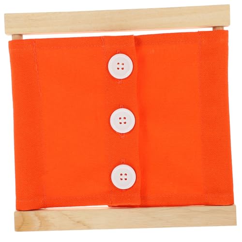 FRCOLOR Montessori Busy Board für Kleinkinder Pädagogisches Anziehspielzeug mit Großen Schnallen Sensorisches Lernspiel Feinmotorik und Selbstständigkeit für Reisen und von FRCOLOR