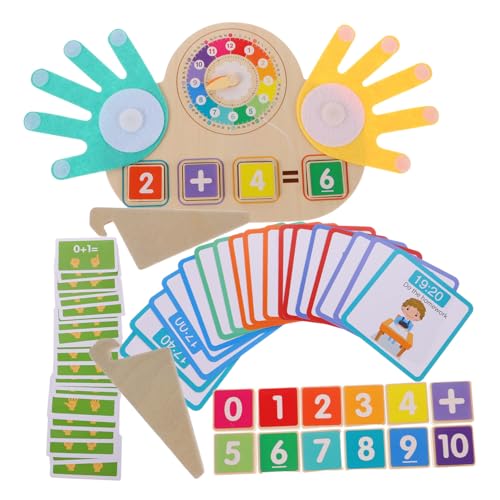 FRCOLOR Montessori Finger Mathematics Toy Holzspielzeug mit Tiermotiven für Interaktives Lernspiel zur Zahlen und Farbenerkennung von Addition und Subtraktion für Vorschule und von FRCOLOR