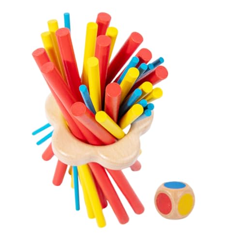 FRCOLOR Montessori Holz Balance Stick Spiel für Farbige Balancierstäbe für Reaktionstraining Hand Auge Koordination Geduld Förderung Familien Tischspiel für Jungen Mädchen FRCOLOR Montessori Holz Balance Stick Spiel für Farbige Balancierstäbe für Reaktionstraining Hand Auge Koordination Geduld Förderung Familien Tischspiel für Jungen Mädchen von FRCOLOR