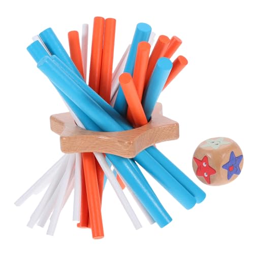 FRCOLOR Montessori Holzspielzeug Balance Puzzle Buntes Interaktives Geduldspiel für Erwachsene Fördert Gehirnentwicklung Hand Auge Koordination und Familienspaß von FRCOLOR