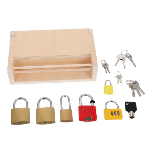 FRCOLOR Montessori Holzspielzeug Schloss-Set mit Schlüssel Pädagogisches Lernspielzeug für Fördert Konzentration Feinmotorik und Logisches Denken Langlebig und Sicher für Vorschulkinder FRCOLOR Montessori Holzspielzeug Schloss-Set mit Schlüssel Pädagogisches Lernspielzeug für Fördert Konzentration Feinmotorik und Logisches Denken Langlebig und Sicher für Vorschulkinder von FRCOLOR