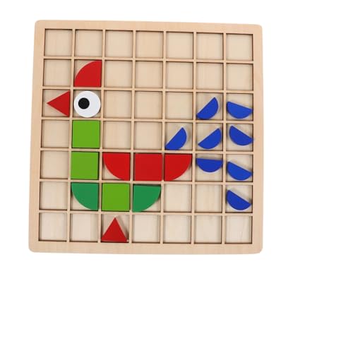 FRCOLOR Montessori Holzspielzeug Tangram Puzzle Teilig Geometrische Formen Lernspielzeug für Kleinkinder Hand Auge Koordination und Logisches für Kindergarten und Zuhause von FRCOLOR