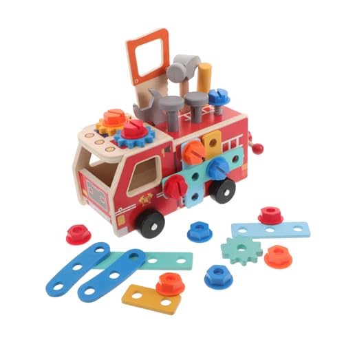 FRCOLOR Montessori Holzspielzeug Werkzeugwagen Set Langlebiges Stem Konstruktionsspielzeug aus Premiumholz Fördert Feinmotorik und Kreative Fantasie für Kleinkinder Jungen Mädchen FRCOLOR Montessori Holzspielzeug Werkzeugwagen Set Langlebiges Stem Konstruktionsspielzeug aus Premiumholz Fördert Feinmotorik und Kreative Fantasie für Kleinkinder Jungen Mädchen von FRCOLOR